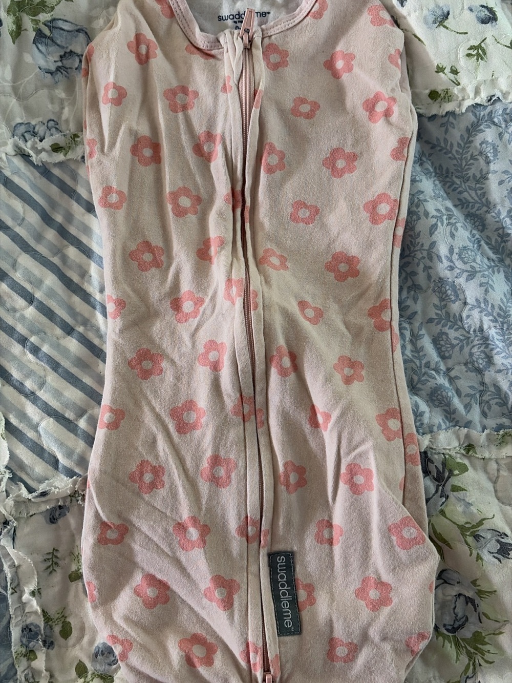 SwaddleMe Pink Floral Zippered Baby Sleep Sack